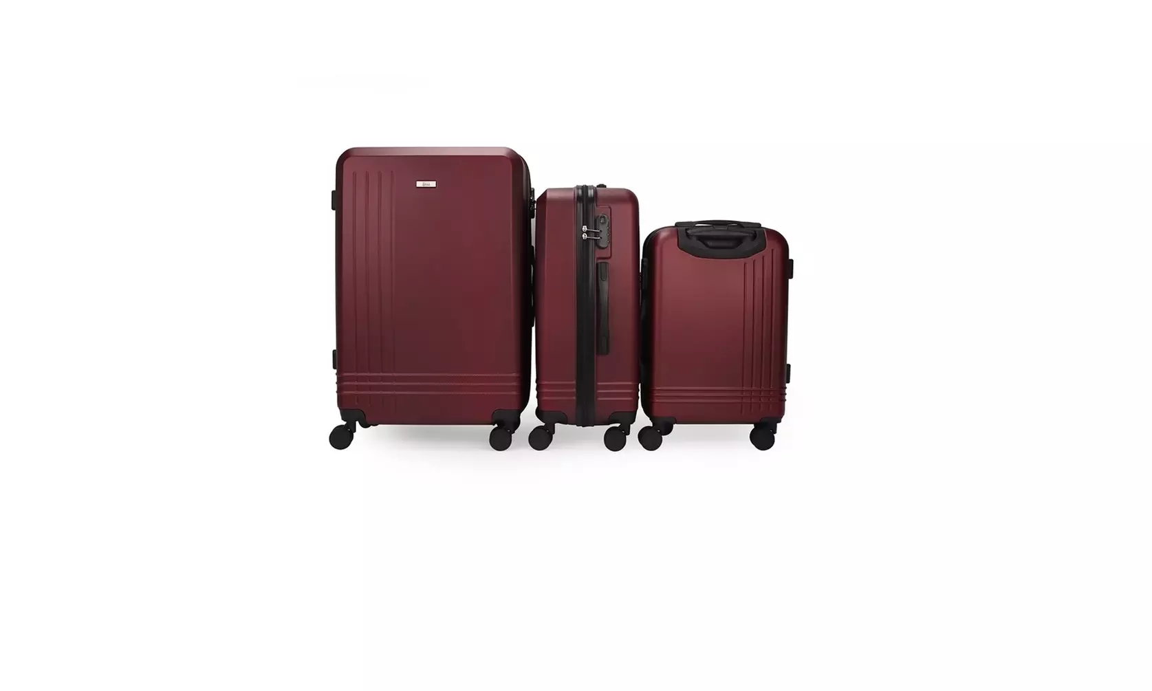 3-Piece Hardside Luggage Set with 360 Dual Spinner Wheels and Combo Lock