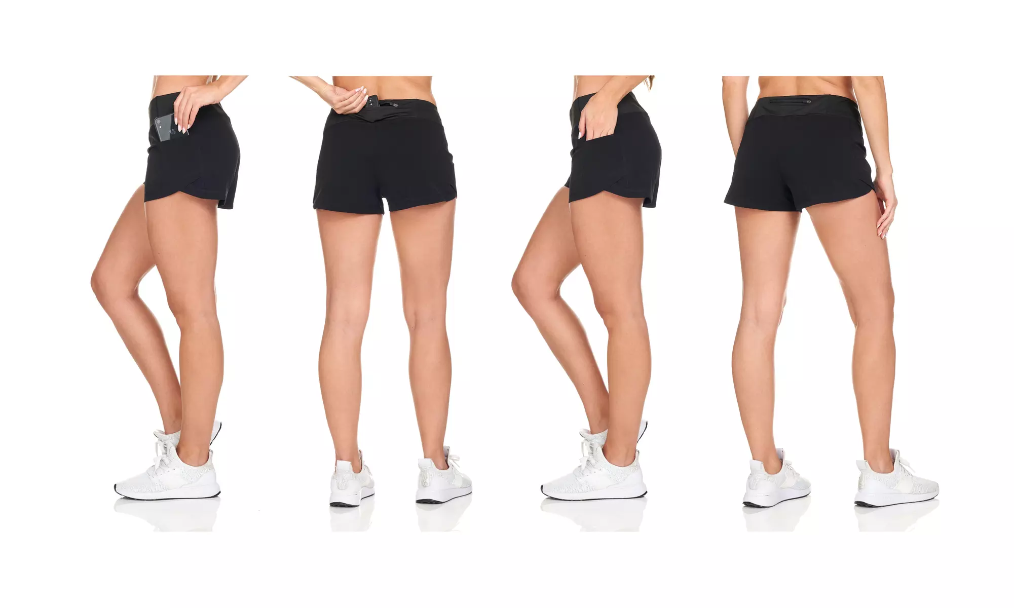 High Rise Woven Runner Shorts With Pockets (Multiple Options)-BSP - Primary Image