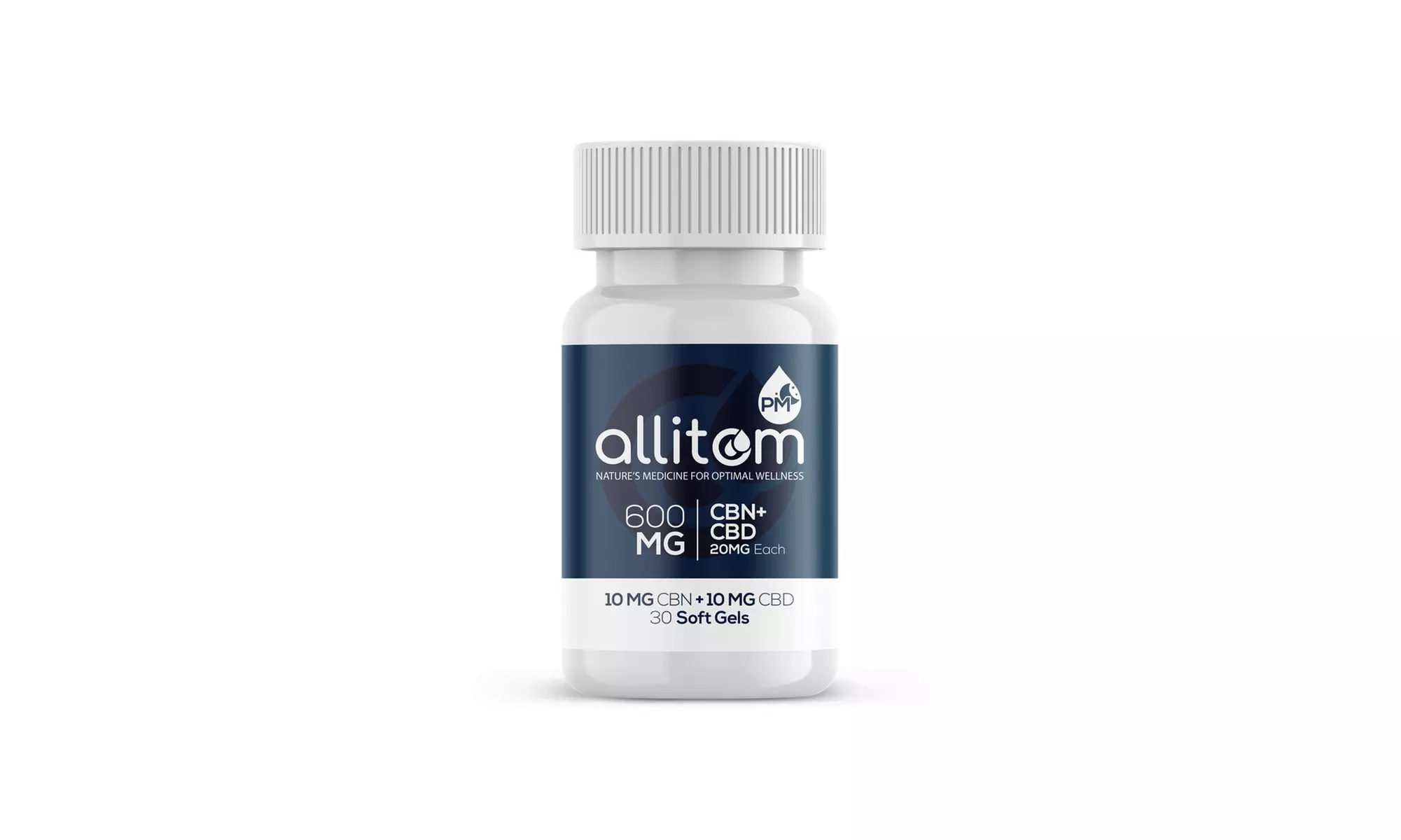 allitom PM CBD & CBN Gel Caps Sleep Formula with Valerian Root & Chamomile - Second Medium