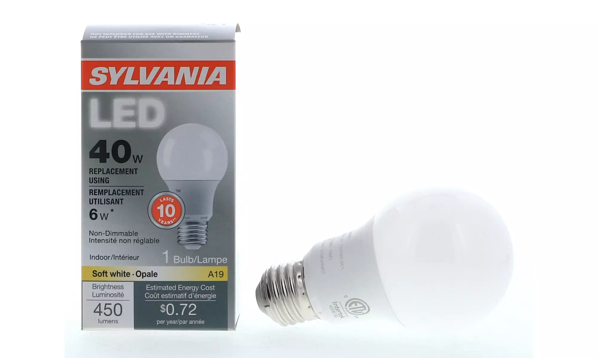 Sylvania LED Replacement 6W-Soft White-450 Lumens - Second Medium