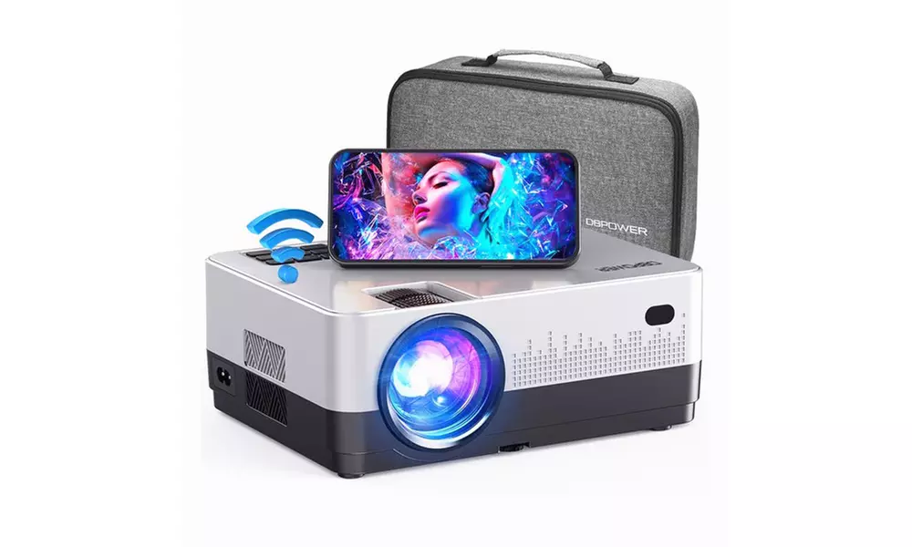 WiFi Projector, 9000L Full HD 1080p Video Projector with Carry Case - Primary Image