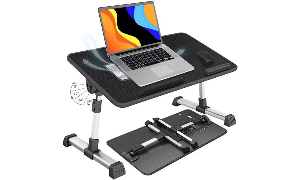 Laptop Stand Holder Study Table Cooling Fan Foldable Computer Desk