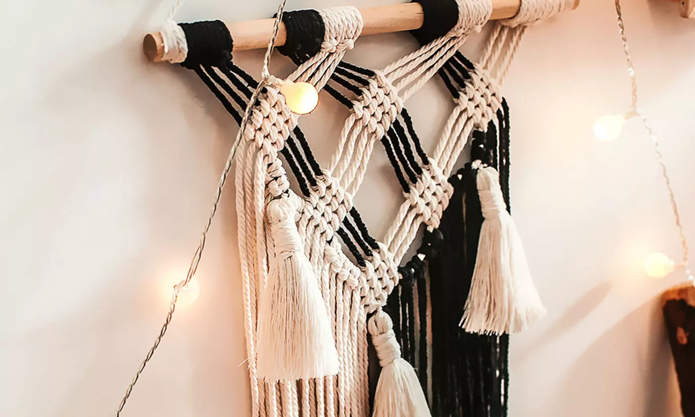 Macrame Star Moon Dream Catcher Boho Wall Hanging Ornament