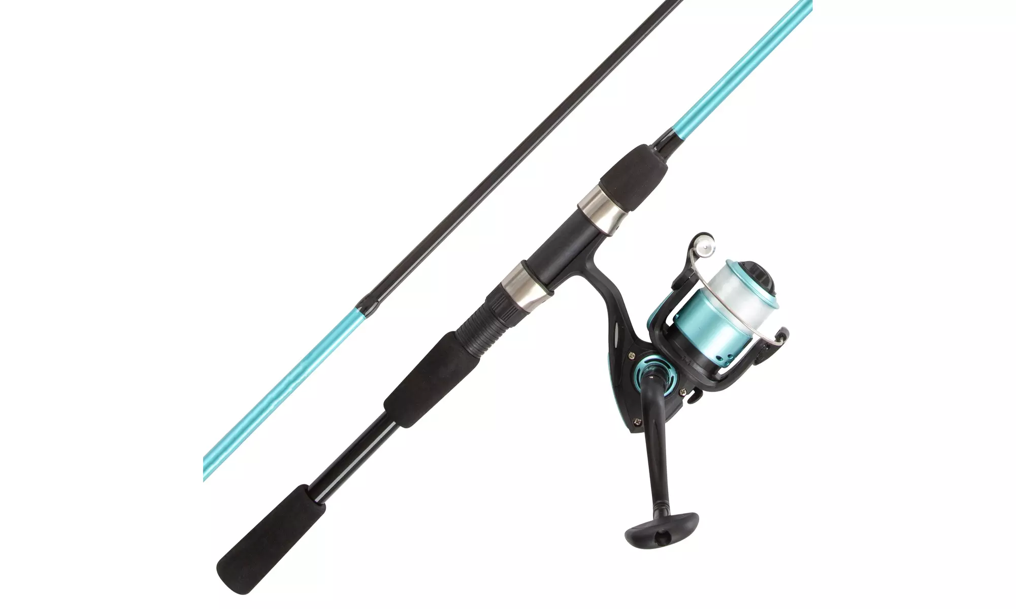 Beginner Spinning Open Face Rod and Reel 6 Ft Fiberglass Fishing Pole - Primary Image
