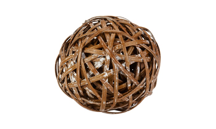 Nearly Natural Decorative Balls Set Of 6 Brown Groupon