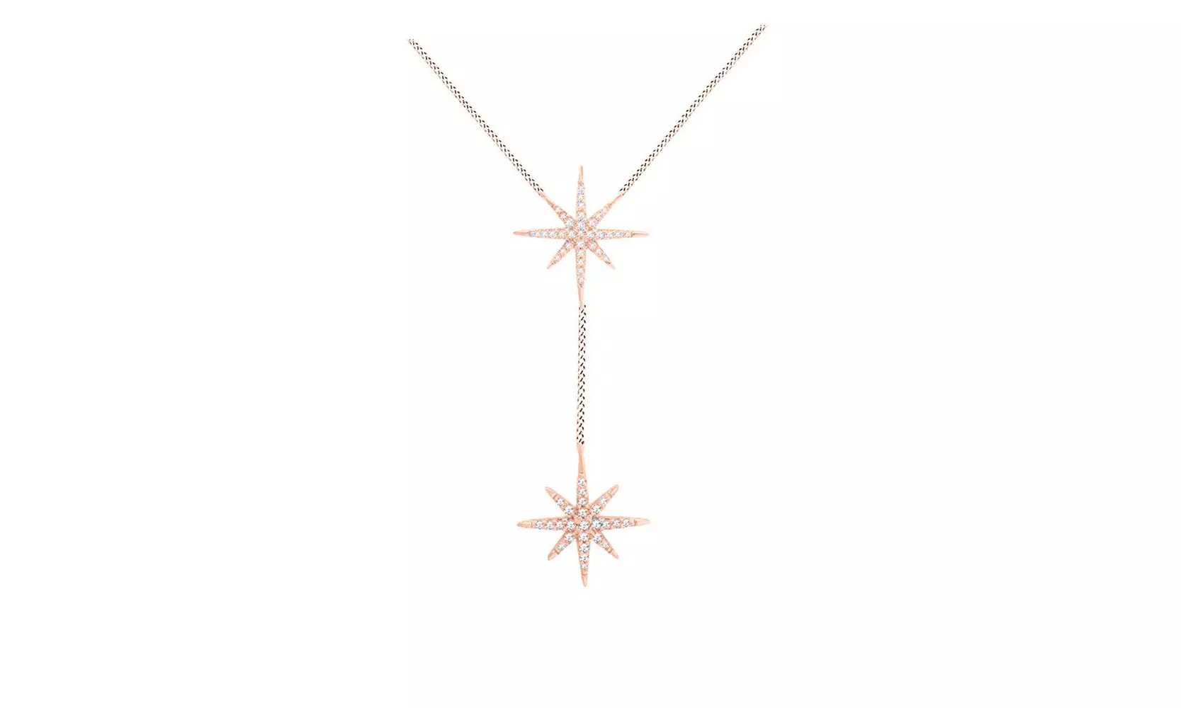 Crystal Starburst Necklace Made W Crystals From Swarovski  - Second Medium
