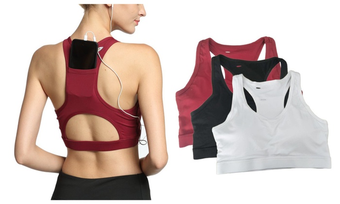 running bra with phone pocket