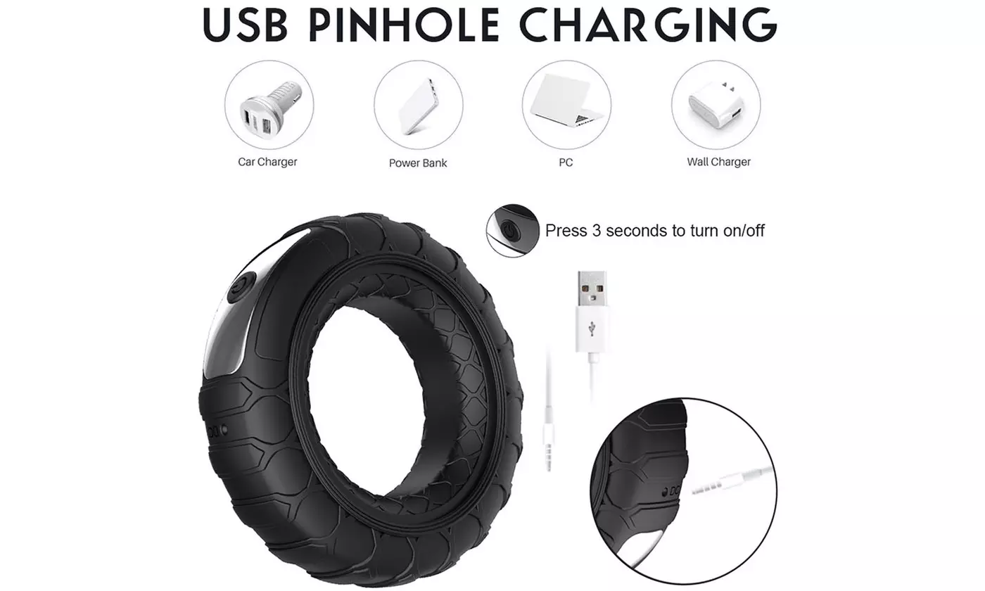 Remote Control 10 Modes Waterproof Powerful USB Rechargable Vibrating C-Ring