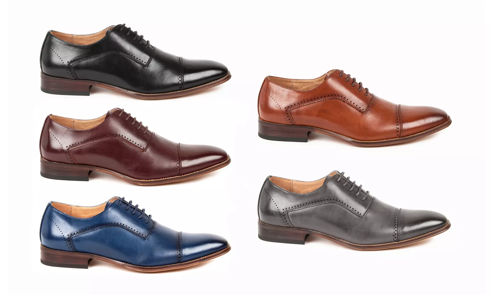 Gino Vitale Men's Cap Toe Oxford Shoes - Primary Image