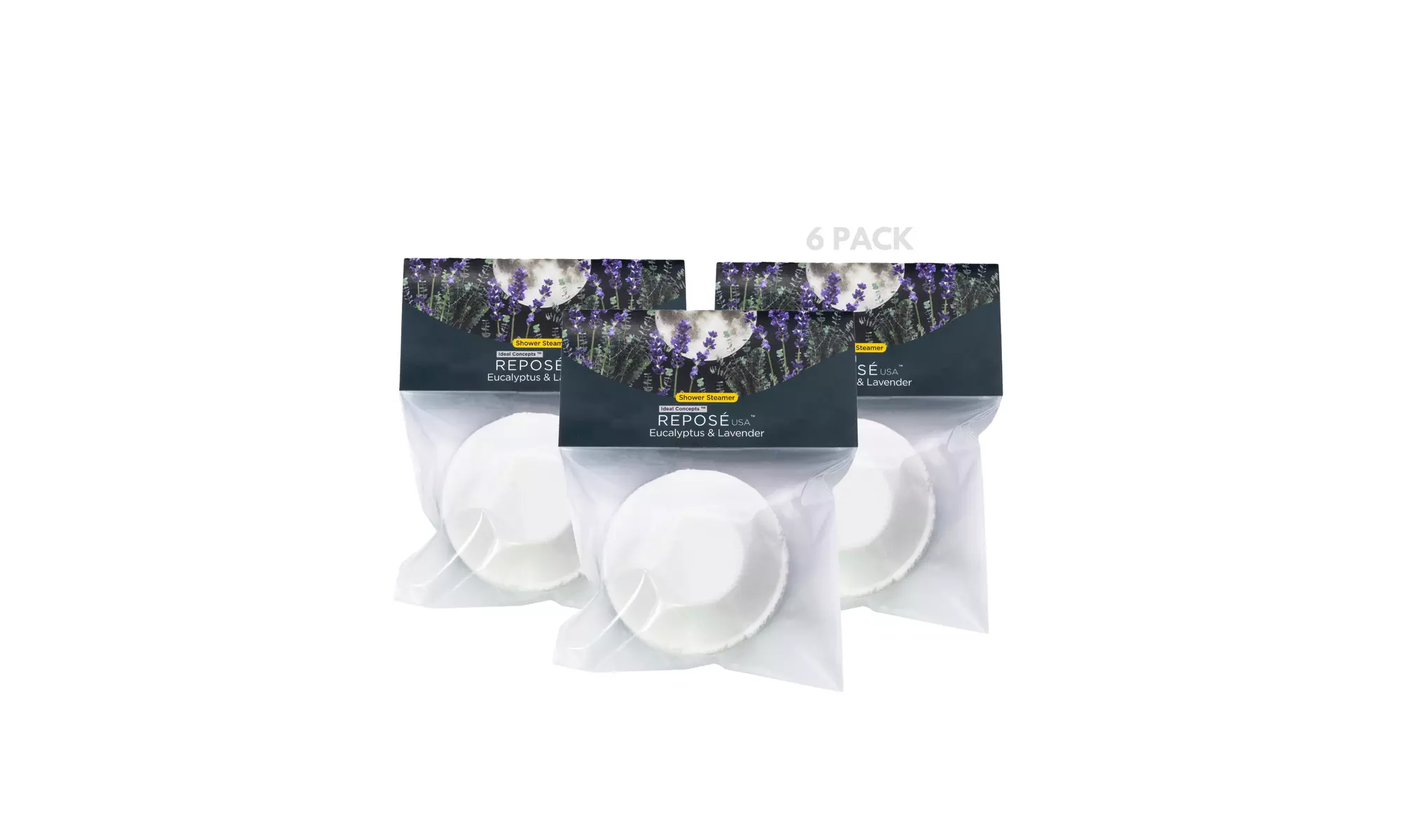 Reposé Aromatherapy Shower Steamer Bombs - Lavender & Eucalyptus - Second Medium