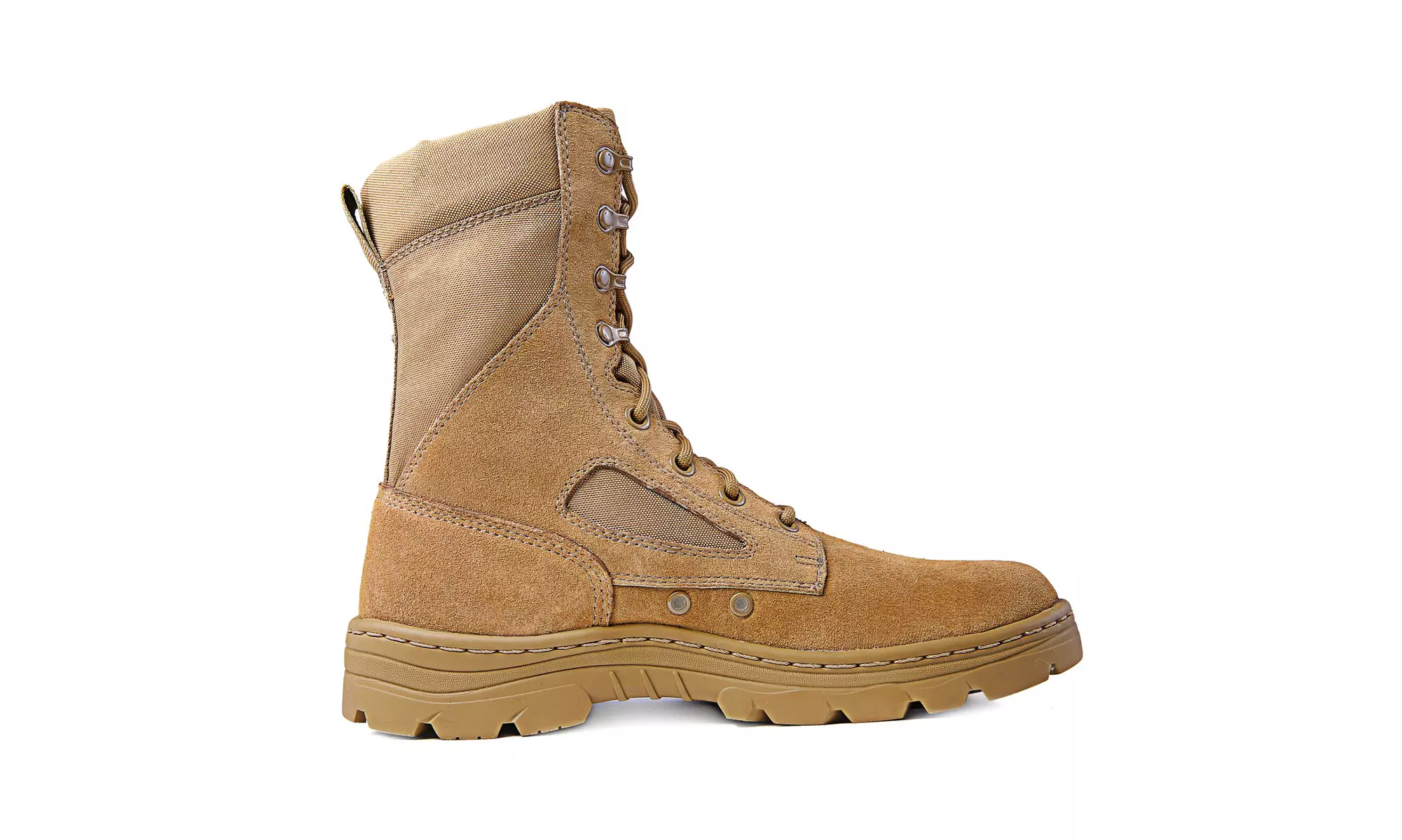 Ridge Footwear 3208 Men's Dura-Max 8" Suede Leather Coyote Tactical Boots - Second Medium