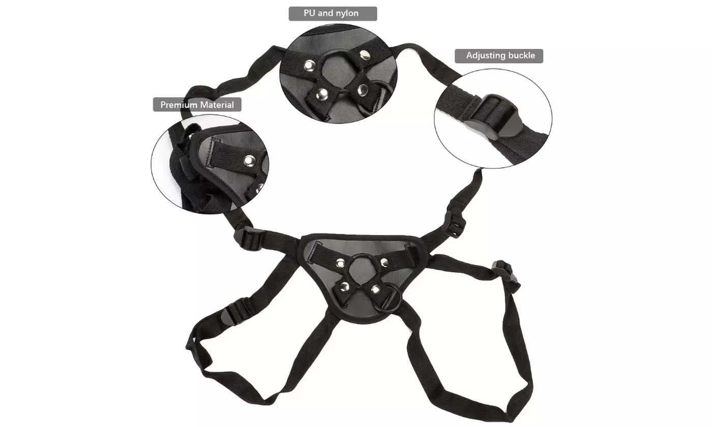 Strap On G Spot Suction Cup Harness Dildo Clitoral Anal Lesbian Sex Toy 