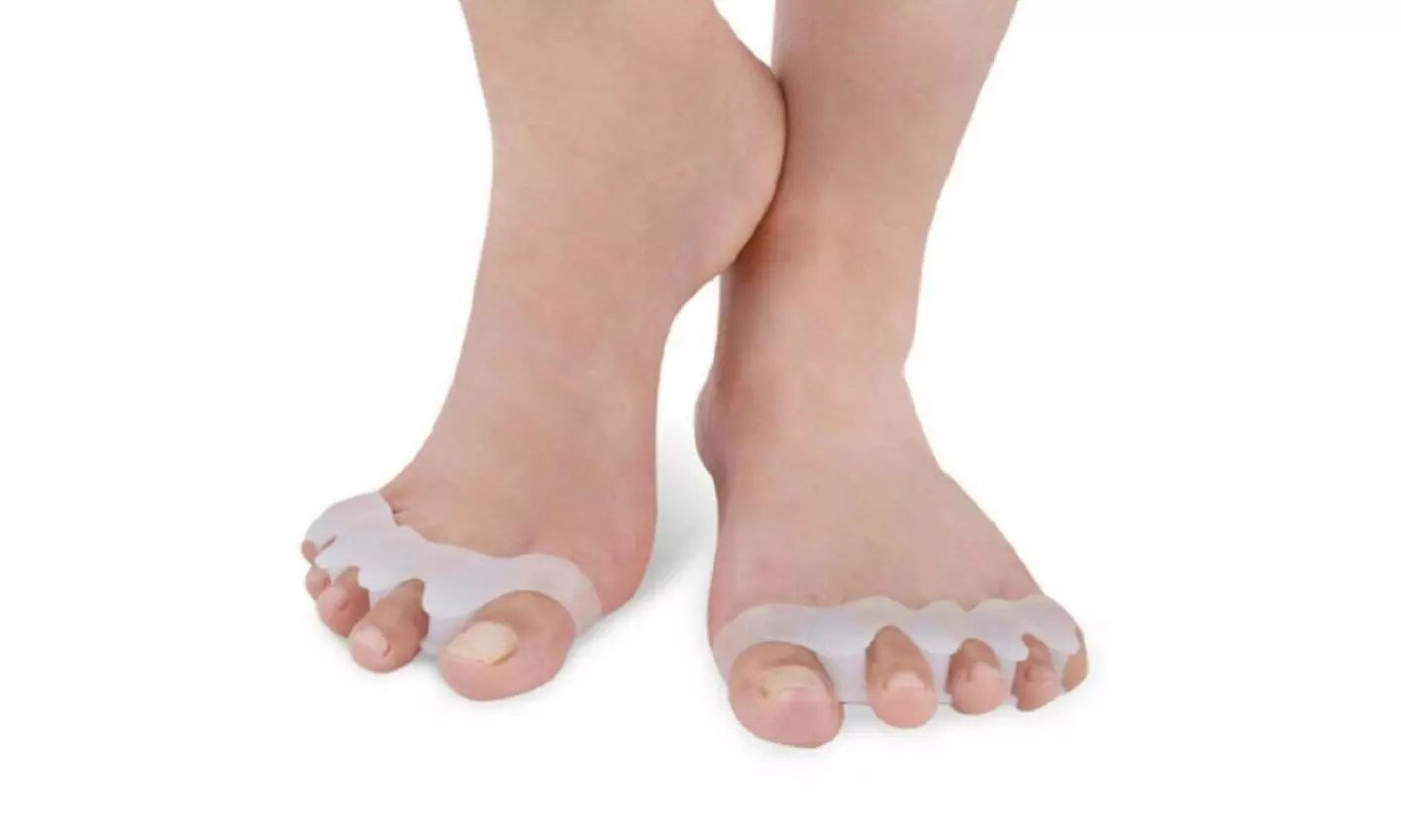 1Pair Silicone Gel Bunion Toe Corrector Orthotics Straightener Separator