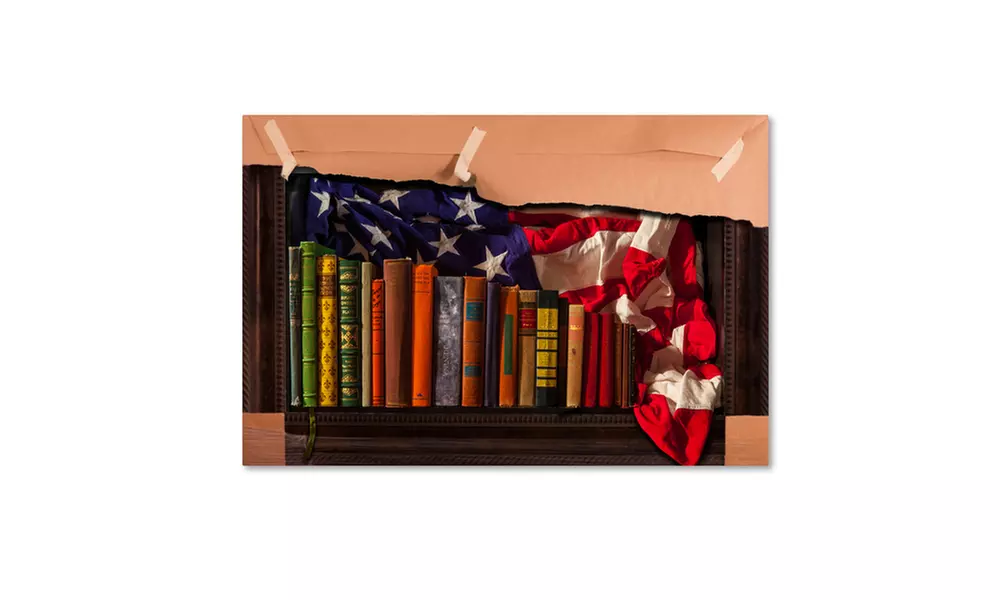 Roderick Stevens 'American Library' Canvas Art - Primary Image