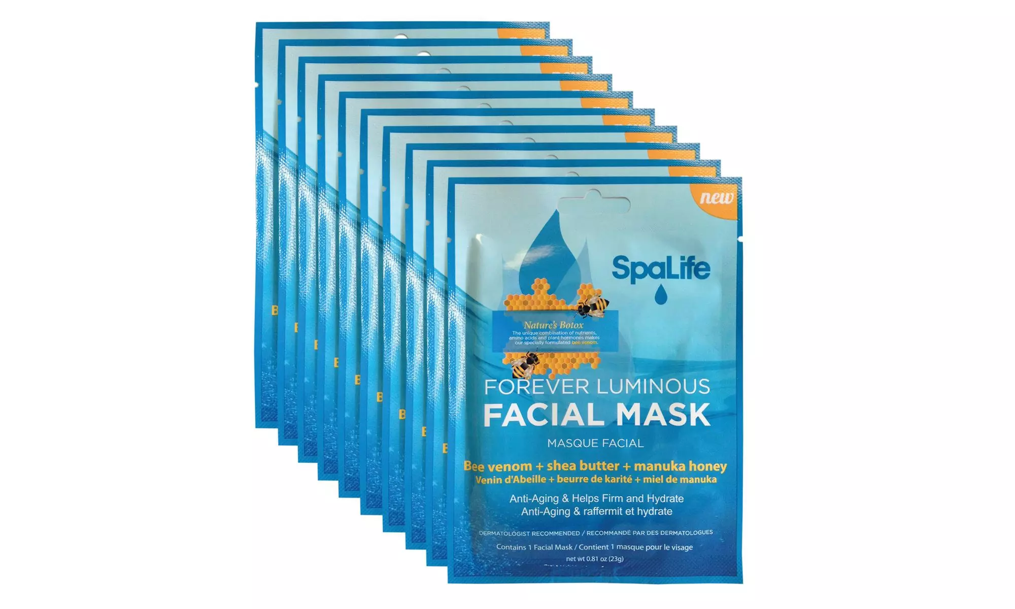 Hydrating Anti-Aging Facial Masks 10 pack (4 Mask Varieties) - Primary Image