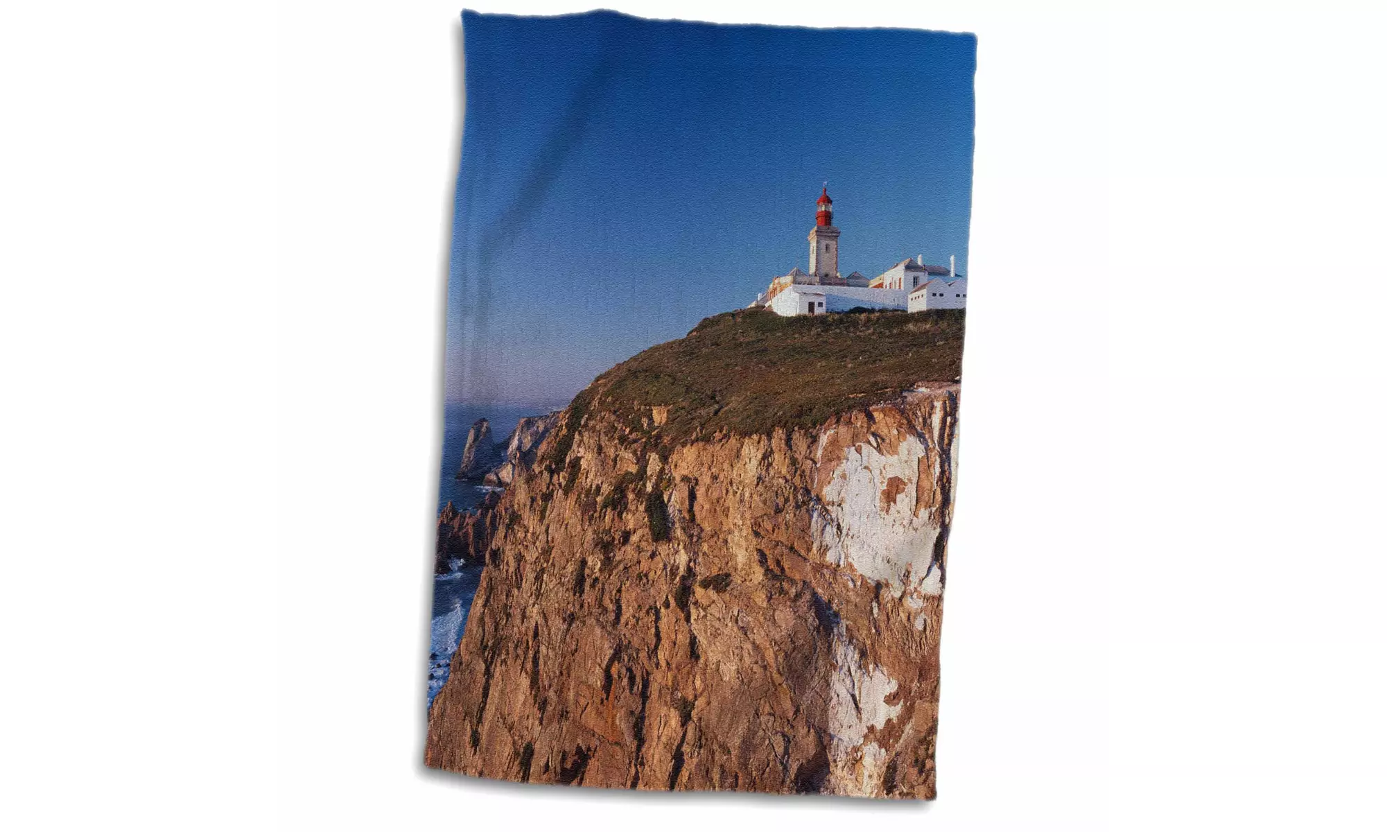 Towel - Portugal, Lisbon District, Estoril, Lighthouse on cliff -15 by 22-inch - Second Medium