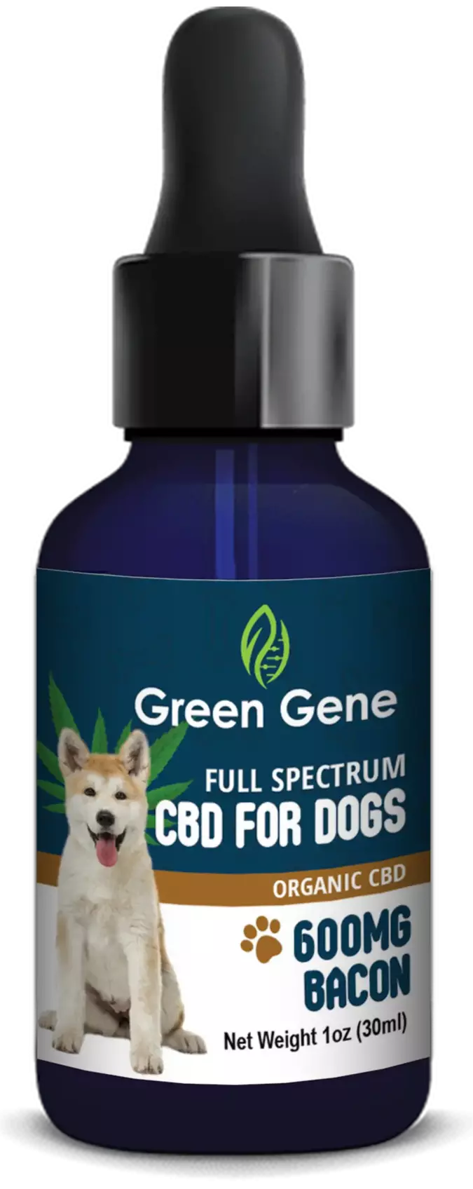 Full Spectrum CBD Oil Dog for Canine Happiness 300MG-600MG by Green Gene