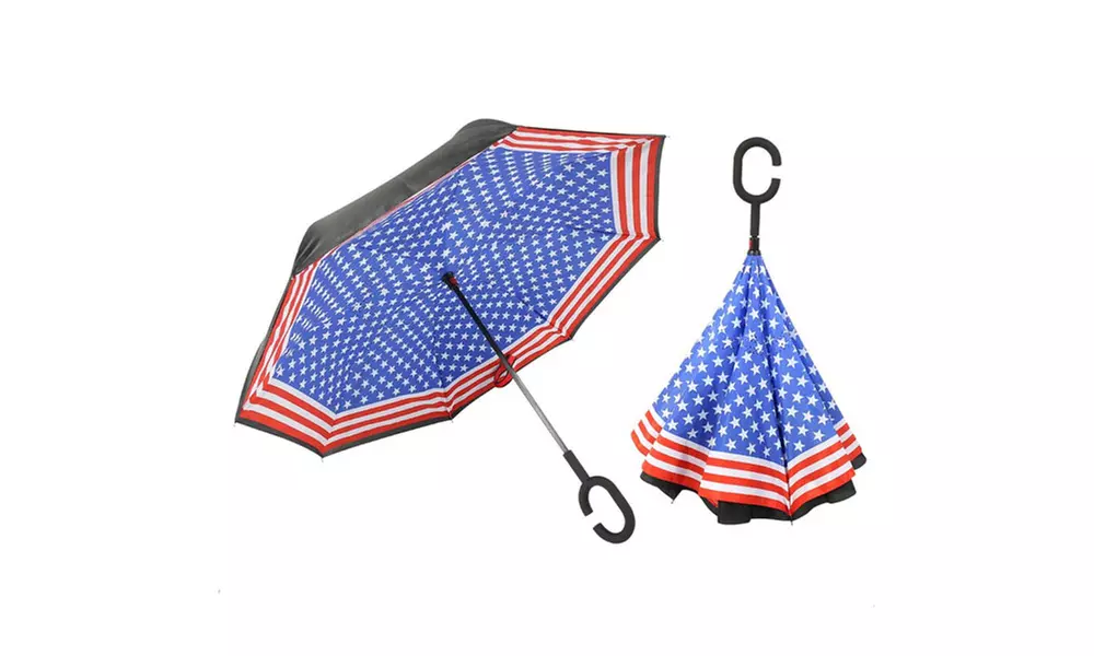 USA Inverted C-Shaped Handle Umbrella - Second Medium