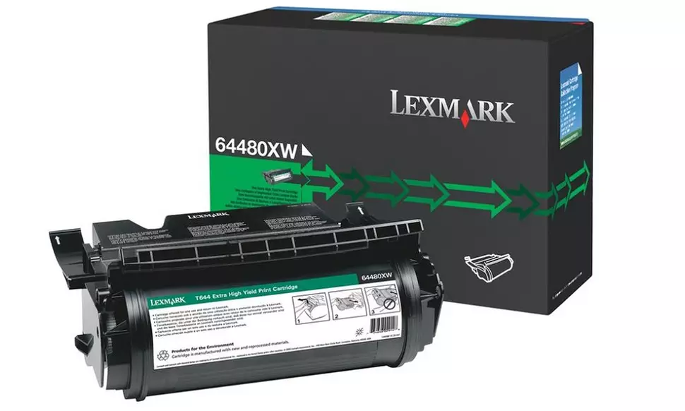 Lexmark 64480XW Black Toner Cartridge For Lexmark T644, T644dn With 32000 Yield - Primary Image