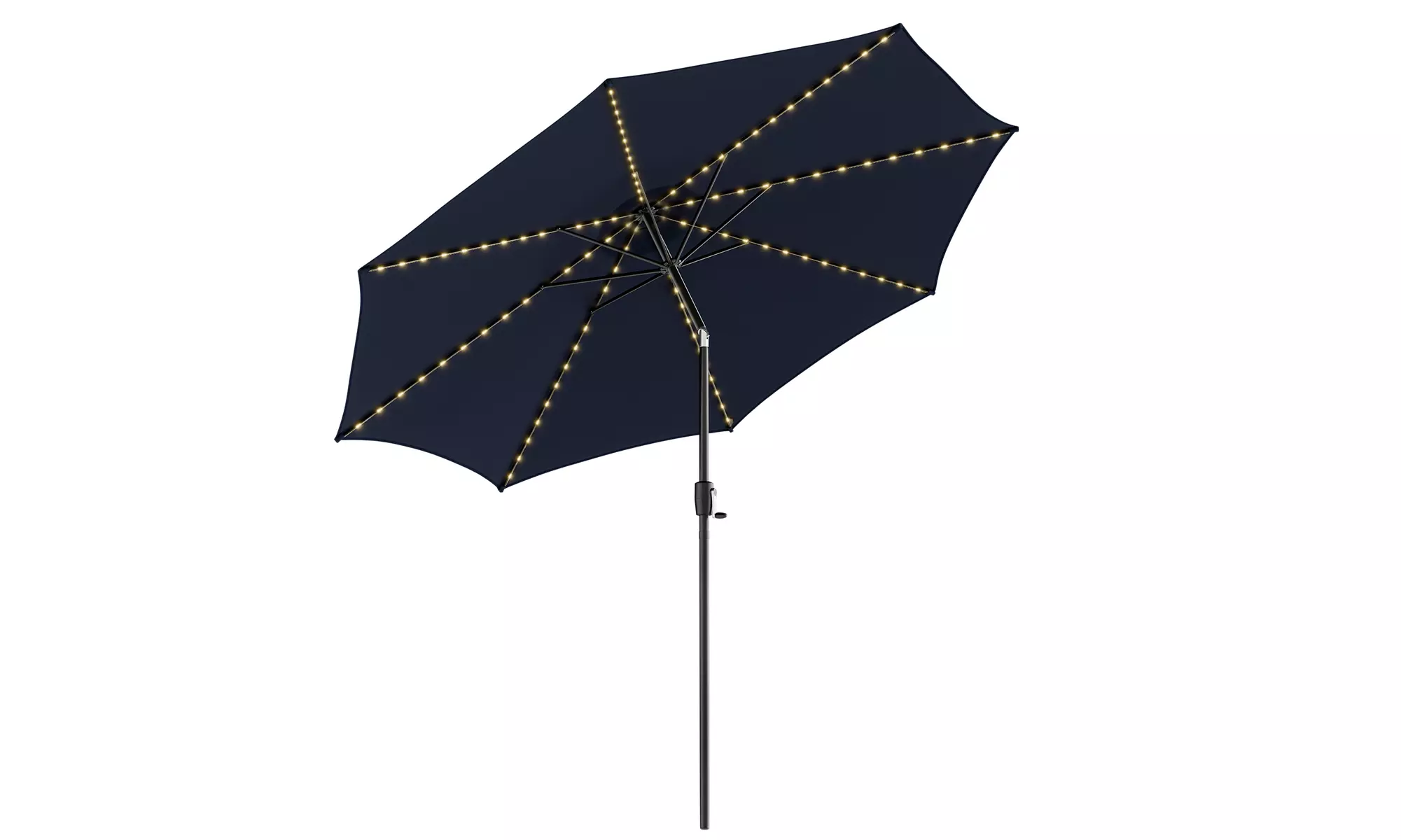 Costway 10 FT LED Solar Lighted Patio Umbrella With Crank Tilt