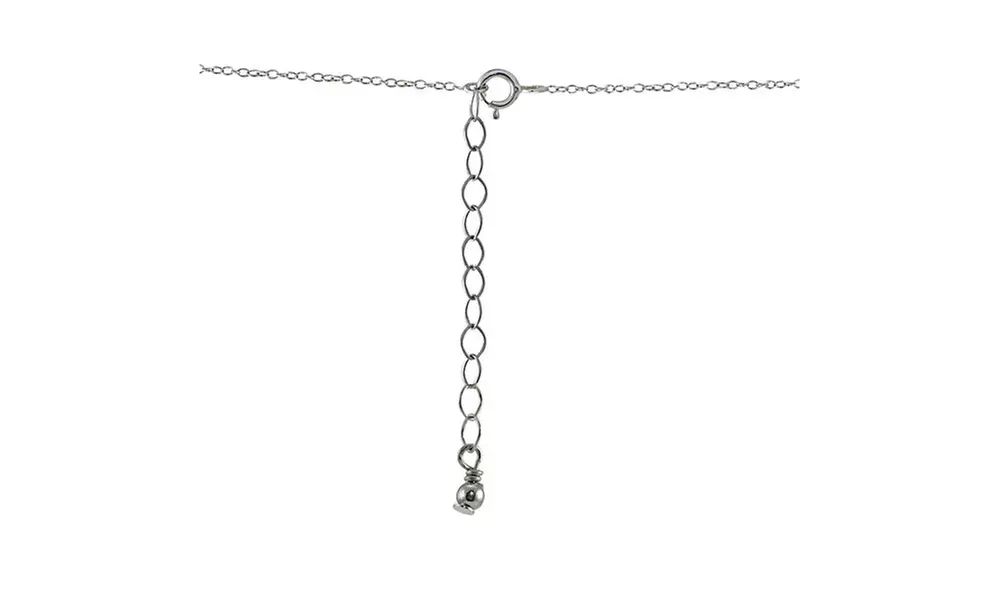 Sterling Silver Dainty Small Round Aquamarine Choker Necklace