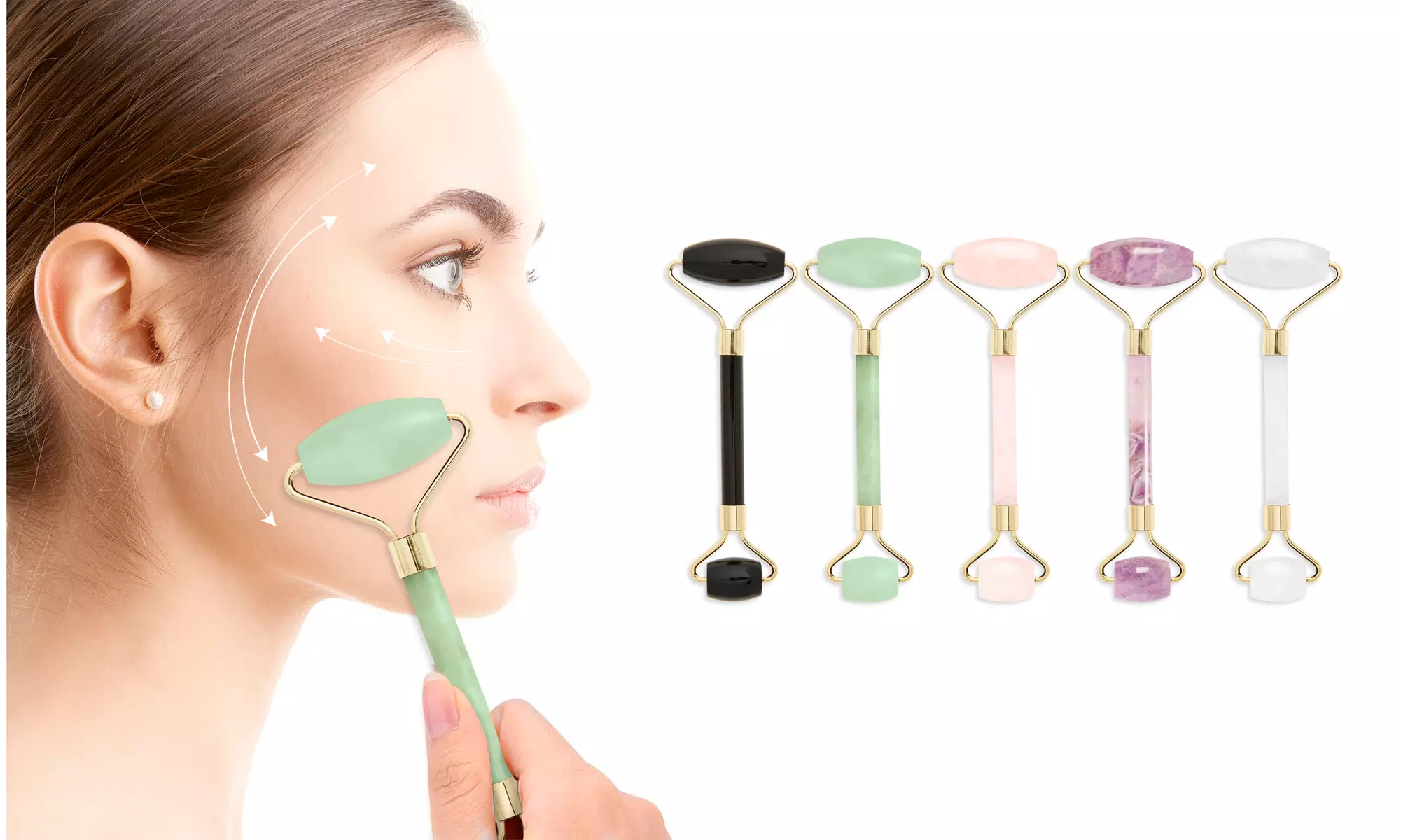 Premium-Quality Genuine Face Roller with Bonus Vitamin C Serum - Primary Image