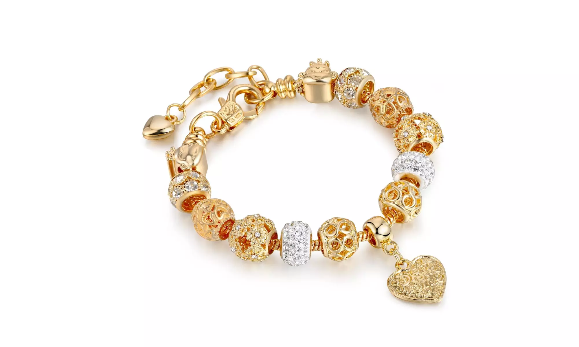 "Love Me Forever" Pandora Style Euro Charm Bracelet - Second Medium