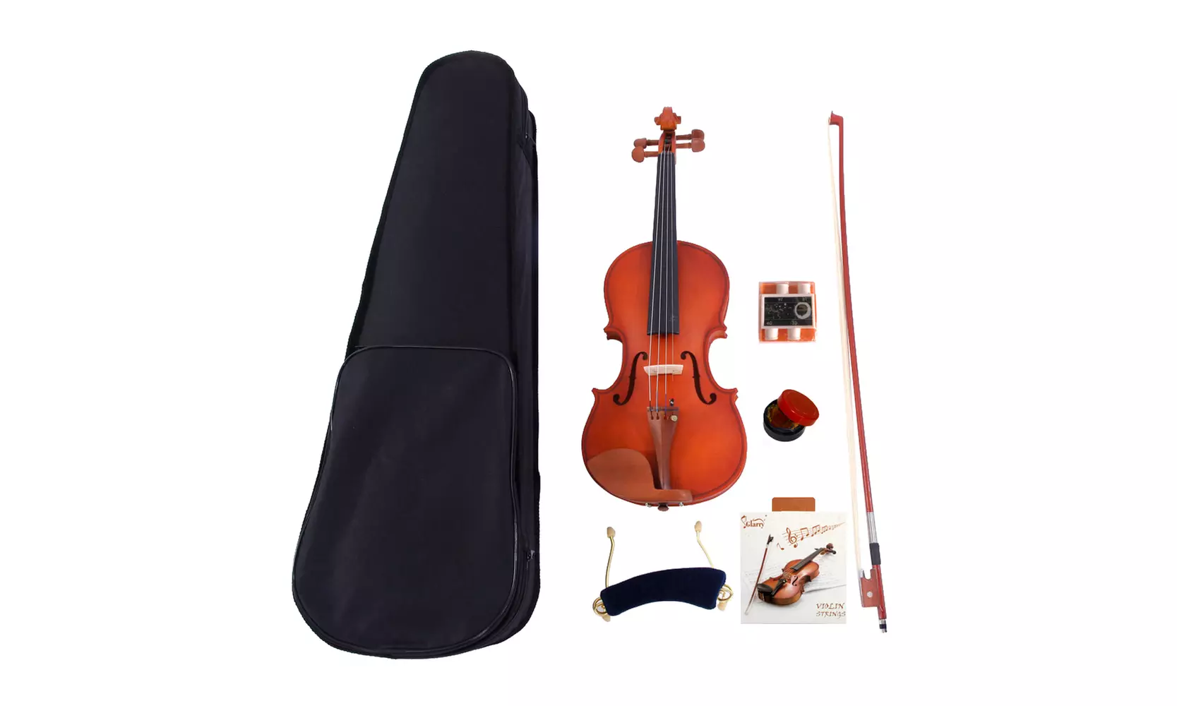 Glarry 3/4 Acoustic Matt Violin for Beginner, Natural  - Primary Image