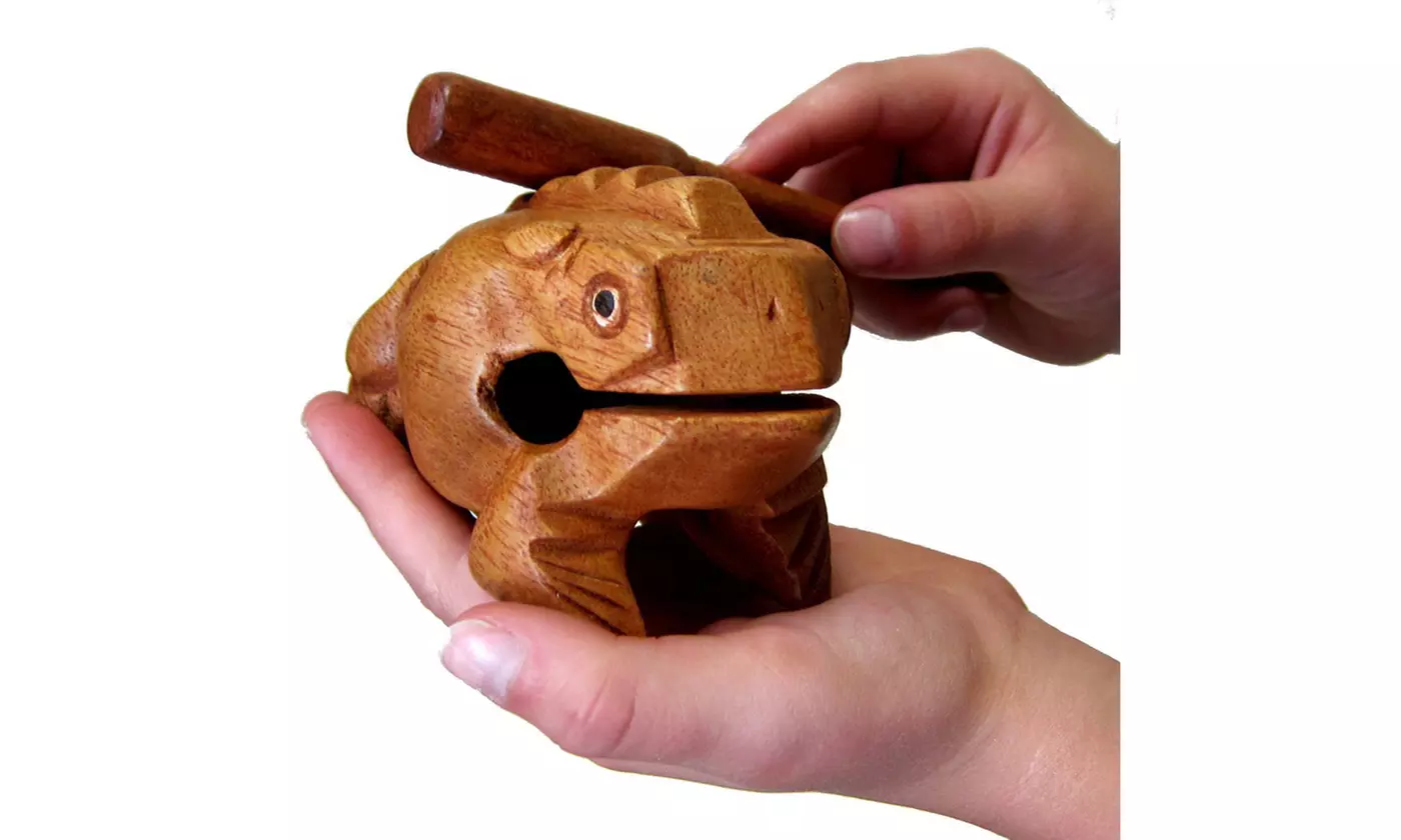 iMounTEK Fun Handheld Wooden Frog Guiro Percussion Instrument - Primary Image