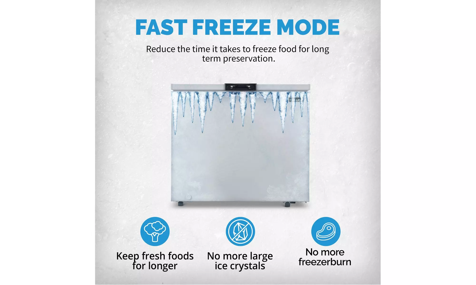Newair 7 Cu. Ft. Compact Chest Freezer, Digital Temperature Control