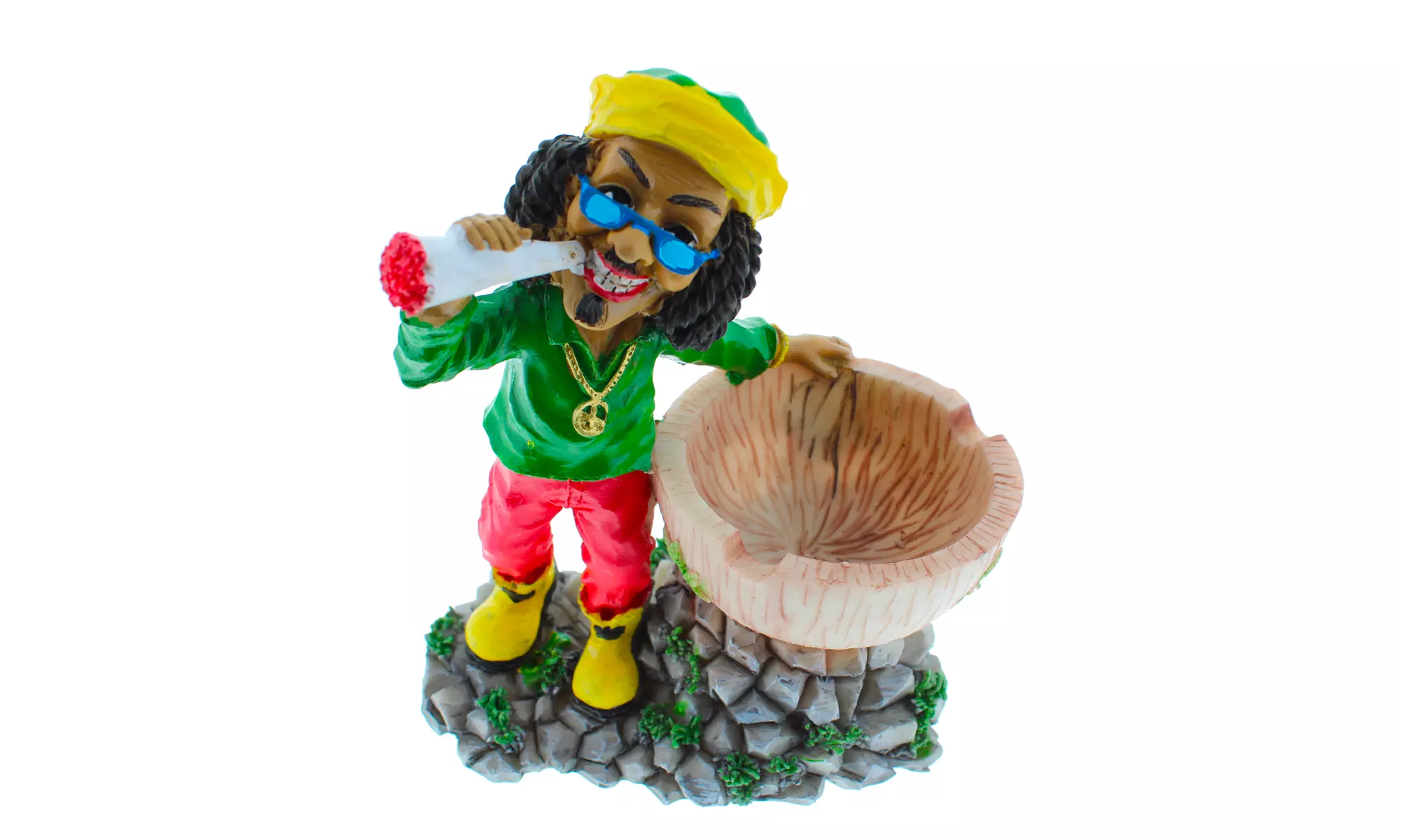 Rasta Man Resin Ashtray  - Primary Image