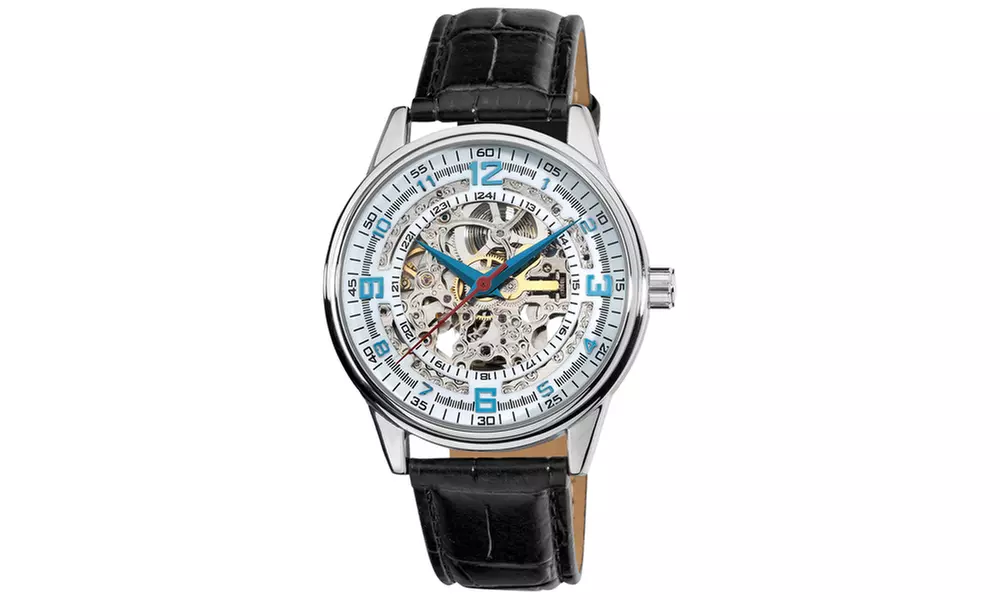 Akribos XXIV Men's 'Saturnos' Skeleton Automatic Watch AKGP410 - Primary Image