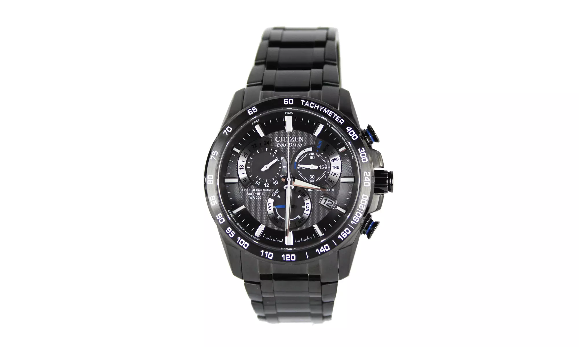 Citizen (AT4007-54E) Eco-Drive Perpetual Chrono A-T Radio Stainless Steel Watch - Second Medium