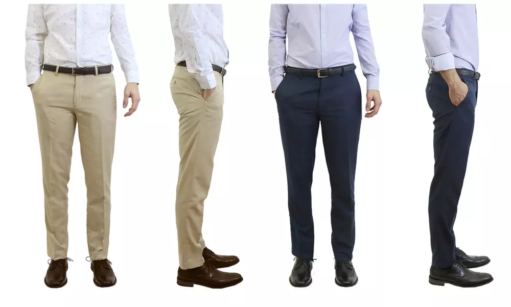 Men’s Slim Fit Belted Dress Pants (2-Pack) - Image 7