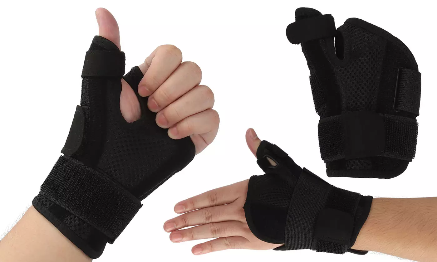 One Size Adjustable Breathable Thumb Support Wrist Brace  for Tendonitis