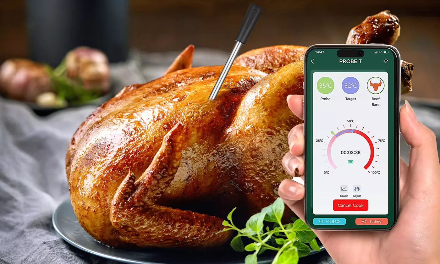 iMounTEK Smart Bluetooth Wireless Meat Thermometer w/ WiFi Probe and App Control