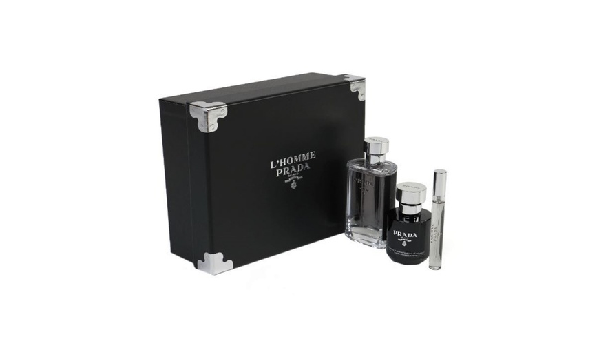 Prada Milano L'Homme 3PCS Eau de Toilette Gift Set | Groupon