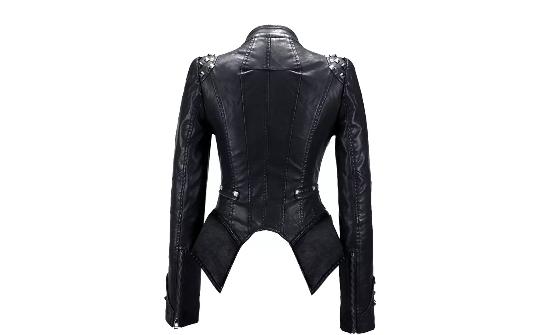 Women's Edgy Leather Moto Biker Jacket