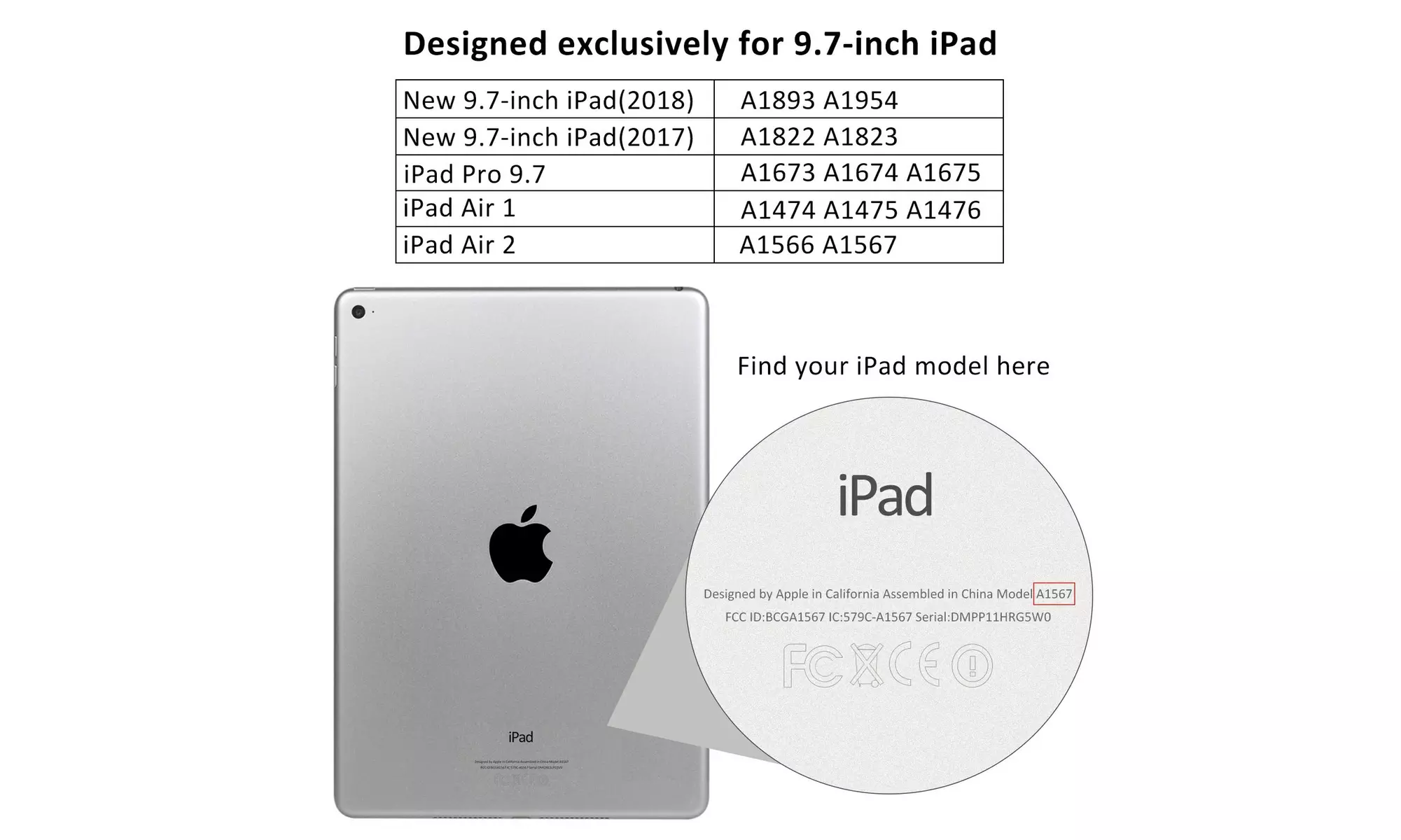 Tempered Glass Screen Protector for iPad Air 1/2,iPad 9.7 (6th/5th),iPad Pro 9.7