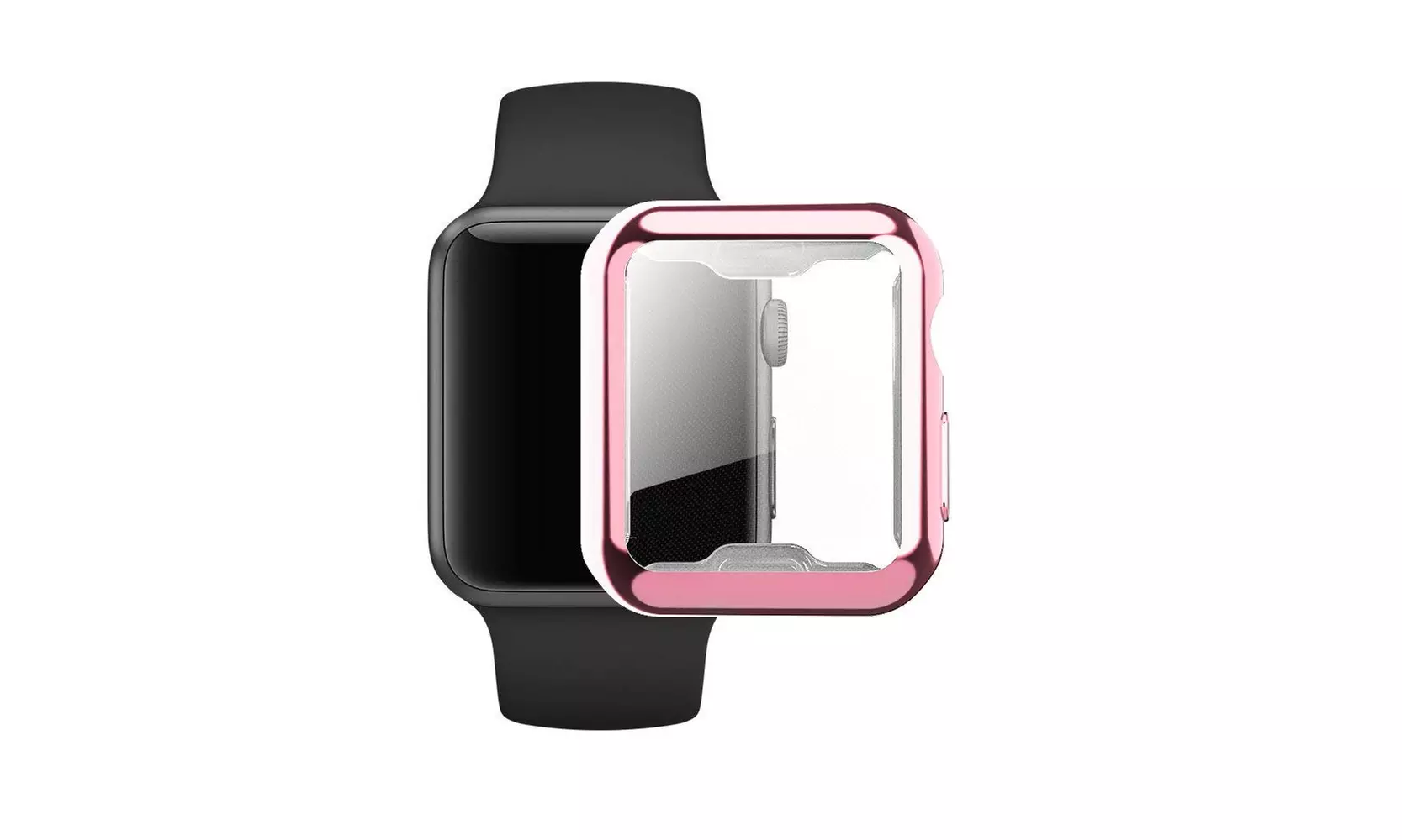 Chrome Full Cover Drop Resistant Bumper Screen Protector Case For Apple Watch