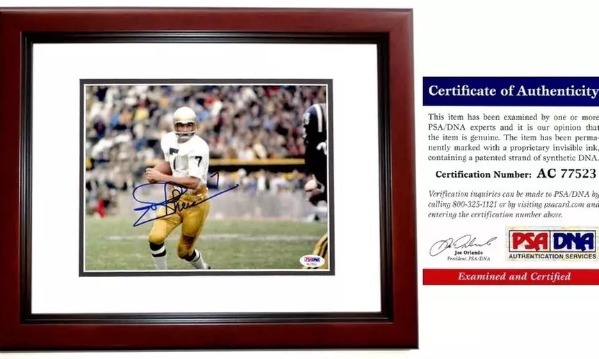 Real Deal Memorabilia JTheismann8x10ND-7MF-PSA 8 x 10 in.Notre Dame Fighting  - Primary Image
