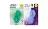 Soothie Pacifier Blue and Green for 0-3 Months, 4 count