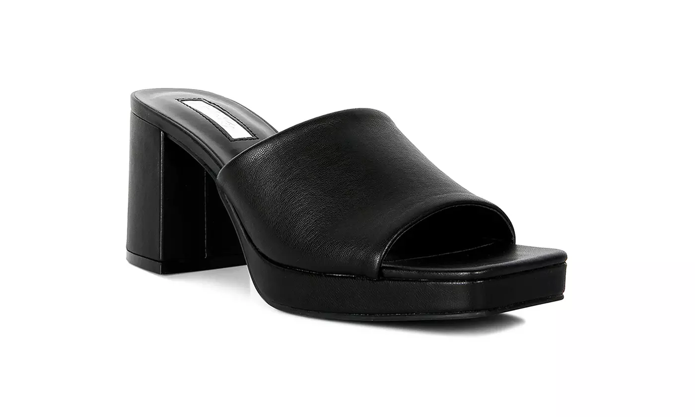London Rag Artemisa Block Heel Slip On Sandals - Primary Image
