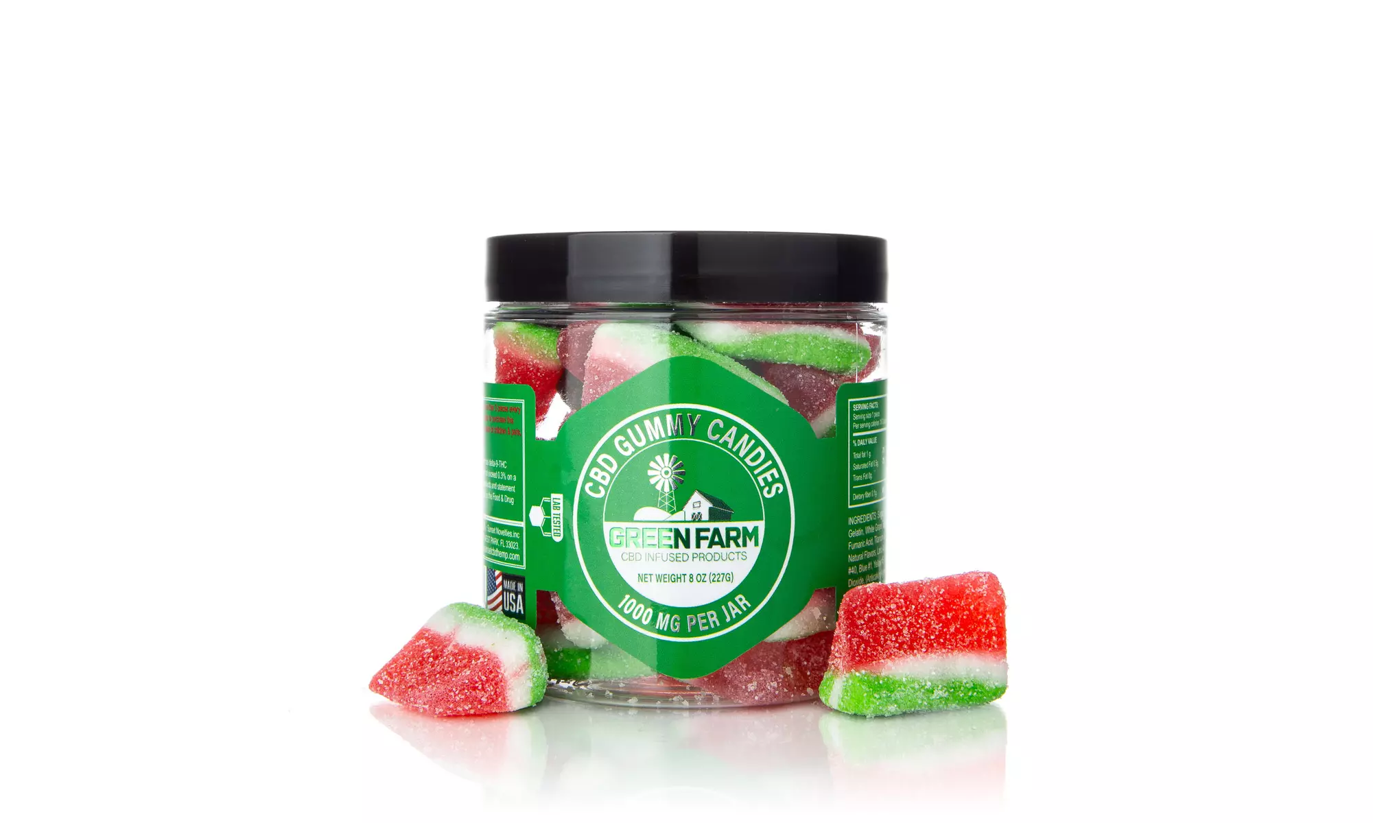 Fruit Flavored Gummies with 100% Organic CBD (500MG - 5000MG) from Green Farm