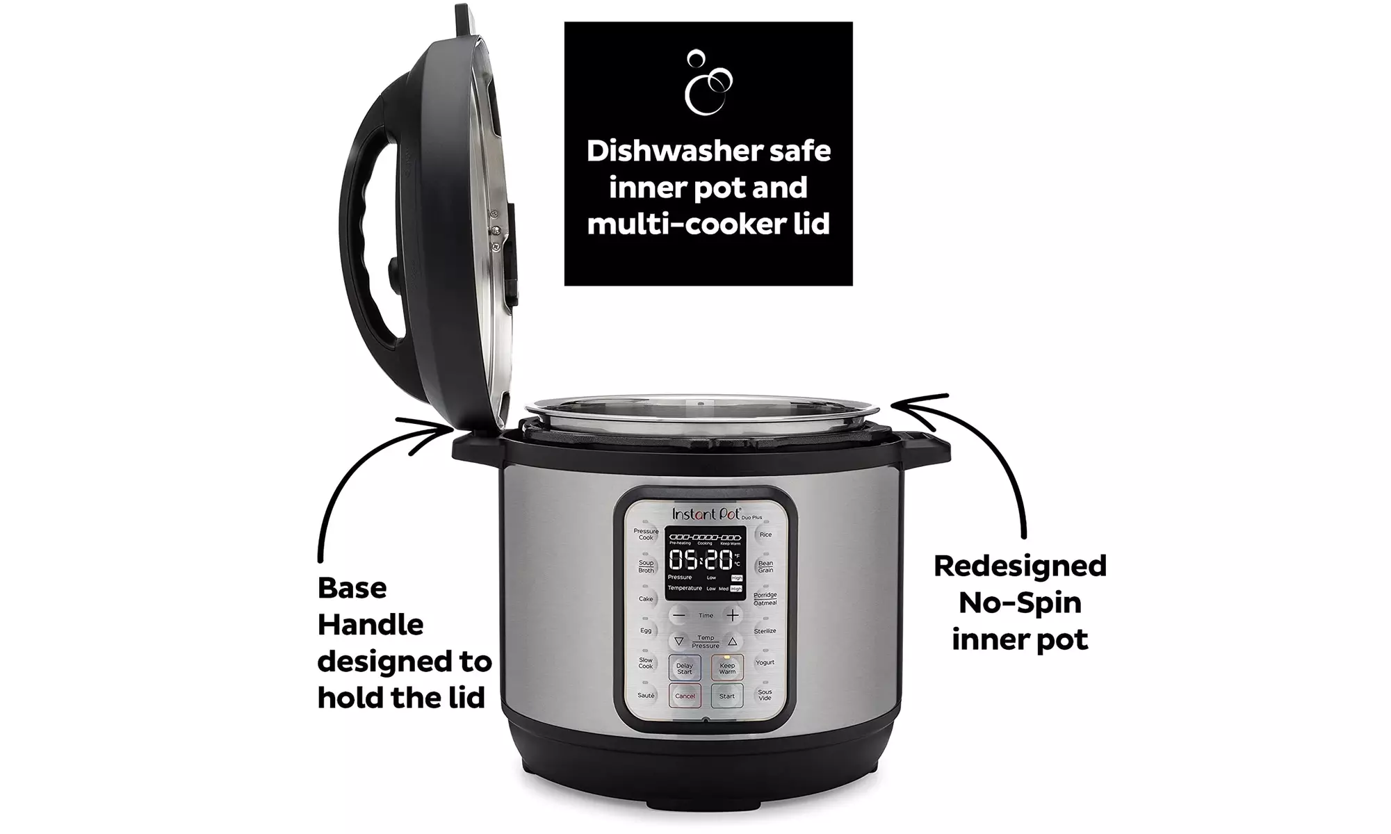 Instant Pot DUO Plus 6qt 9-in-1 Multi- Use Programmable Slow Cooker- New