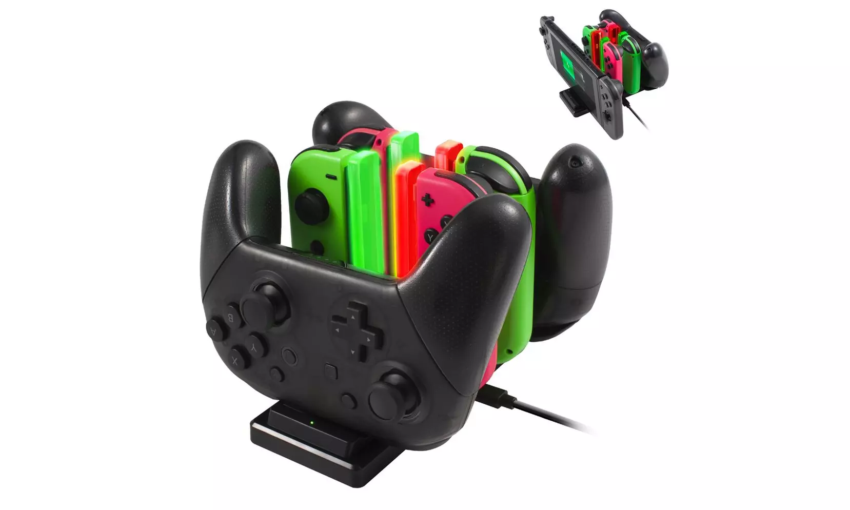For Nintendo Switch Joy Con and Pro Controller Charger 6 in 1 Port Charging Dock - Primary Image