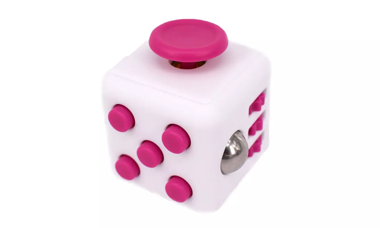 Fidget Cube- (Black/Green) (White/Black) (White/Blue) (White/Pink) - Primary Image