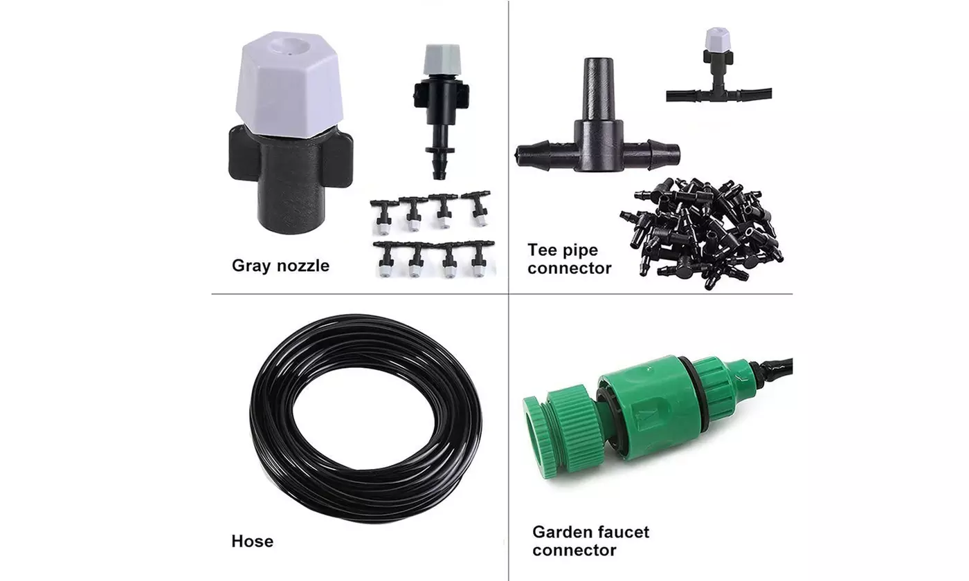 Water Misting Cooling Sprinkler Micro Drip Irrigation System for Patio Garden