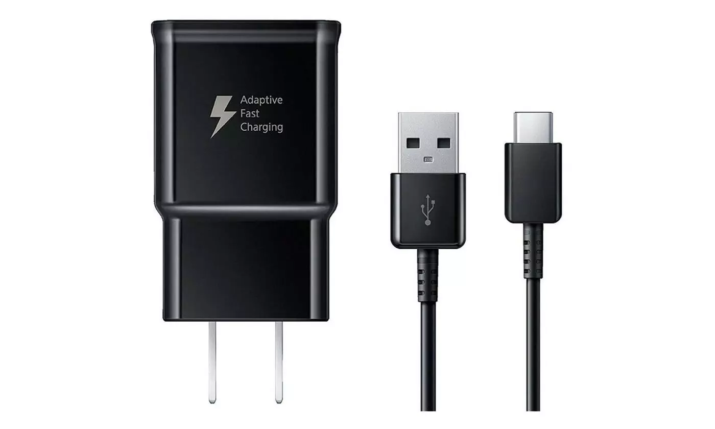 Fast Wall Charger Plug and USB Type C Cable For Samsung Galaxy Note 10 S8 S9 S10 - Primary Image
