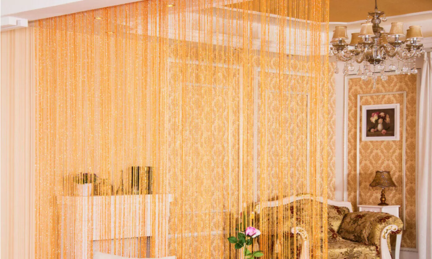 Glitter String Curtains Room Door Divider Window Patio Fly Screen Fringe Panels
